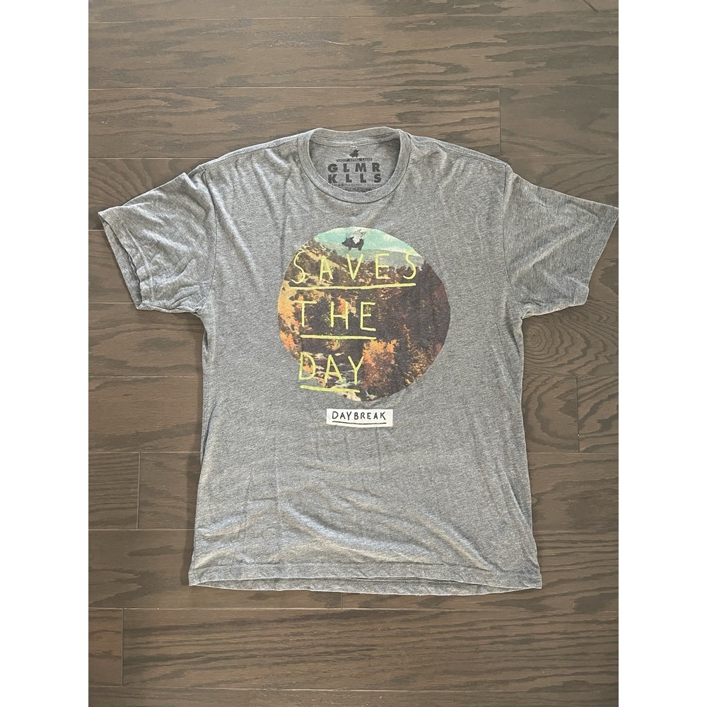 Glamour‎ Kills Men's Extra Large Grey T Shirt "Saves The Day"
